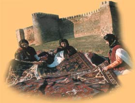 Some Scene With Carpet-Makers And Fortress